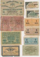 Orosz Birodalom / Ukrajna 33db vegyes bankjegy és szelvény rossz nagyrészt rossz állapotban T:vegyes...