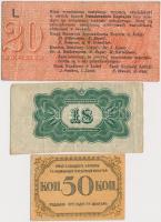 Orosz Birodalom / Ukrajna 33db vegyes bankjegy és szelvény rossz nagyrészt rossz állapotban T:vegyes...