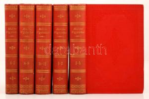 Moliére Vígjátékai. I-X. 5 kötetben. Budapest, 1881, Athenaeum. Aranyozott kiadói egészvászon kötésben.