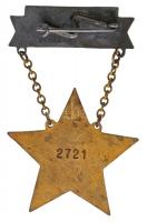 ~1950. "A Szakma Kiváló Műszaki Dolgozója - Gépipar" zománcozott jelvény dísztokban T:2,2-