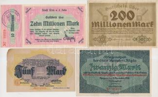 Német Birodalom / Weimari Köztársaság 1918-1923. 10db klf szükségpénz T:vegyes German Empire / Weimar Republic 1918-1923. 10pcs of diff necessity notes C:mixed