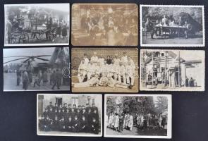 cca 1930-60 Vegyes fotó ill., fotólapok tétel, 8db, különböző minőségben, 9x15cm