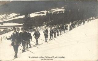 1912 Mariazell, 4. Internat. alpiner Skikurs Verlag J. Kuss Mariazell / skiing course, photo