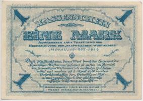 Lettország / Mitau / Nyugat-oroszországi Önkéntes Hadsereg 1919. 1M T:III Latvia / Mitau / West Russian Volunteer Army 1919. 1 Mark C:F