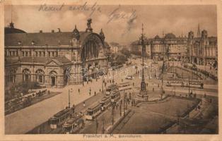 Frankfurt am Main, Bahnhofsplatz / railway station, trams (EK)