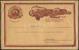 A Magyar Élet- és Járadék Biztosító díszes fejléces borítékja, 15x23 cm
