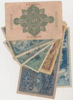 Német Birodalom 1908-1917. 20db-os vegyes bankjegy tétel T:vegyes German Empire 1908-1917. 20pcs of bankotes C:mixed