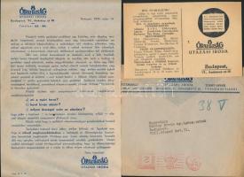 1938 A 8 Órai Újság 4 db abbáziai és olaszországi nyarakásokat hirdető szórólapja borítékban