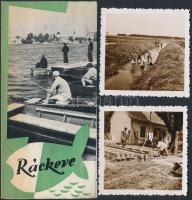 cca 1942 Ráckevét bemutató kis prospektus, 2 db fotóval, 6x6 cm