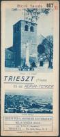 cca 1920-1930 Trieszt és az Adriai-tenger, képekkel illusztrált utazási prospektus