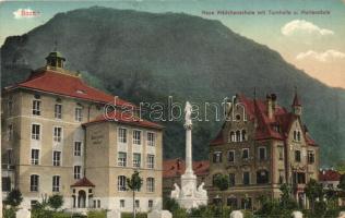 Bolzano, Bozen (Tirol) Neue Mäschenschule mit Turnhalle und Mariensäule / school, gym (EB)