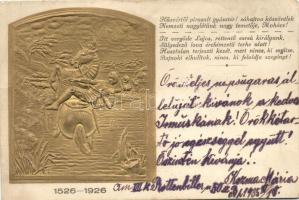 1926 Mohács - 2 db dombornyomott emléklap