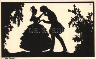 Silhouette M. Behrens, Verlag August Röckl - 3 unused art postcards