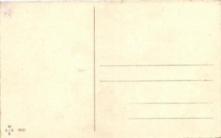 4 db érdekes, régi grafikai képeslap vegyes minőségben /  4 interesting pre-1945 art postcards, mixe...