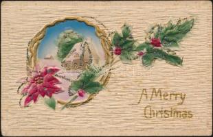 4 db érdekes, régi grafikai képeslap vegyes minőségben /  4 interesting pre-1945 art postcards, mixe...