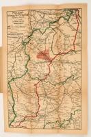 cca 1900 Nyugatmagyarország térképe, Dufka Károly, 47x31cm