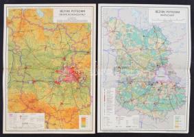 1970 Potsdam térkép, 2db, 42x30
