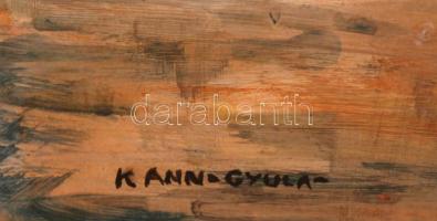 Kann jelzéssel: Szélmalom, olaj, farost,  50×43 cm