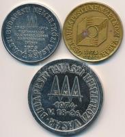 1974. HUNGEXPO / Budapesti Tavaszi Nemzetközi Vásár" fém emlékérem (40mm) + 1975. "HUNGEXP...