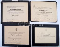 cca 1870-1900 Különböző halotti éretesitők, 10, vegyes minőségben, cca 24x30cm