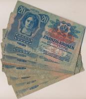 1913. 20K (20x) mind felülbélyegzett, "MAGYARORSZÁG", "DEUTSCHÖSTERREICH", román...