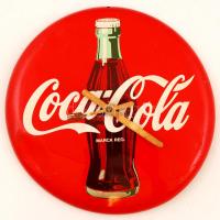 Coca-Cola fali óra, fém, nem kipróbált, d:28 cm