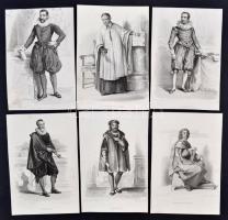 Vegyes nyomatok régi metszetekről, különböző méretben és minőségben, 32db, cca 22x15cm és 25x20cm között