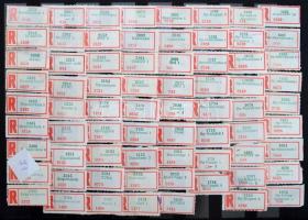 625 darabos ajánlási ragjegy gyűjtemény, 10 lapos berakóban. Budapesti és kistérségi egyaránt, 1250 ...