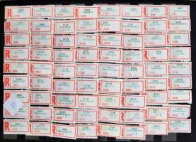 625 darabos ajánlási ragjegy gyűjtemény, 10 lapos berakóban. Budapesti és kistérségi egyaránt, 1250 ...