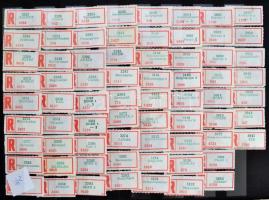 625 darabos ajánlási ragjegy gyűjtemény, 10 lapos berakóban. Budapesti és kistérségi egyaránt, 1250 ...