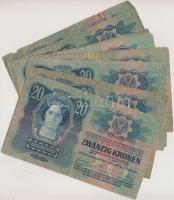 1913. 20K (11x) + 1914. 50K (4x) "DEUTSCHÖSTERREICH" és román felülbélyegzésekkel T:III,II...