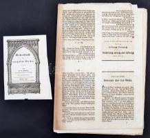 1847 Gebetbuch für evangelische Cristen. Güns, 1847, Karl Reichardt. Felvágatlan állapotban fedőborító nélkül