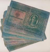 1912. 100K (13x) a legtöbb klf felülbélyegzéssel T:III,III-