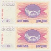 Bosznia-Hercegovina 1992. 10D-1000D (8x) T:I,I-
Bosnia and Hercegovina 1992. 10 Dinara - 1000 Dinar...
