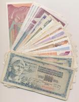 Jugoszlávia 1970-1994. 50db-os vegyes bankjegy tétel T:vegyes
Yugoslavia 1970-1994. 50pcs of bankno...