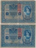 1902. 1000K (7x) mind "DEUTSCHÖSTERREICH" felülbélyegzésel, és egy kivételével mindnél min...