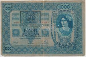 1902. 1000K (7x) mind "DEUTSCHÖSTERREICH" felülbélyegzésel, és egy kivételével mindnél min...