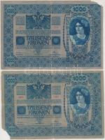 1902. 1000K (4x) mind "MAGYARORSZÁG" felülbélyegzéssel T:III-,IV