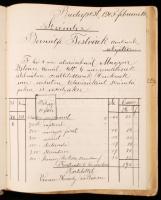 1905 Magyar és német levelezés irodai munkálatok és könyvviteli dolgozatok 1904-1905, IV. ker. Női K...