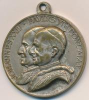 Vatikán ~1965. "XXIII. János - VI. Pál / II. Vatikáni Zsinat" ezüstözött Br medál. Szign.: Affer (32mm) T:2- Vatican ~1965. "John XXIII - Paul VI / Second Vatican Council" silver plated Br medal. Sign.: Affer (32mm) C:VF