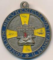 Vatikán ~1965. "XXIII. János - VI. Pál / II. Vatikáni Zsinat" ezüstözött Br medál. Szign.:...