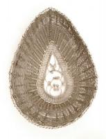 Filigrán fém tálkák (2db) , d:10 cm, 20×15 cm