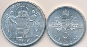 1943. 5P Al "Horthy Miklós születésének 75. évfordulója" + 1945. 5P Al "Parlament&quo...