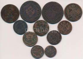 11db-os vegyes magyar és külföldi rézpénz tétel, közte 1800S 1kr Cu, 1807B 15kr Cu T:vegyes
11pcs o...
