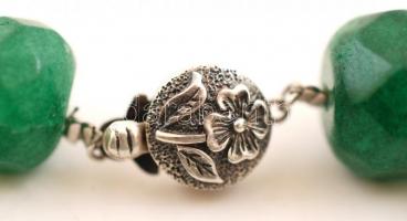 Aventurin nyaklánc ezüst(Ag) kapoccsal, h: 45 cm