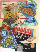 13db különféle bőrönd cimke