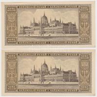 1946. 100.000.000P (4x) sorszámkövetők két ugrással T:I,I-