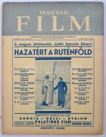 1939 A Magyar Film, a Filmkamarai és Moziegyesület Szaklap.  Az első évfolyam hat száma (3-8. sz.), egyik szám címlapján a Hazatért a Ruténföld c. film plakátja.