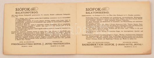 1915 Siófok képes turisztikai nyomtatvány, pp.:12, 12x17cm