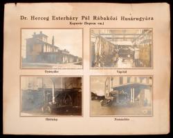 cca 1920-40 dr. Herceg Esterházy Pál Rábaközi Husárugyára, Kapuvár (Sopron vm.), 4db fotó kartonra kasírozva,kis hibával,  9x14cm